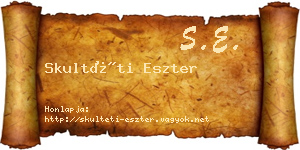 Skultéti Eszter névjegykártya